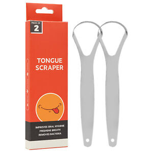 Metal Tongue Scraper | Stainless Steel Tongue Cleaner Brush Mouth Scraper 