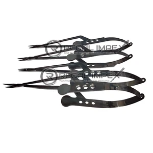 3er Set Kamiyama Neurochirurgischer Mikroscherenbajonettgriff 1 Nadelhalter - Bild 1 von 3