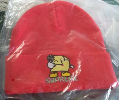 *Nuevo* Gorro Supreme Sticky Note/Personaje SS22 ROJO Nuevo en la BOLSA 100% OG Foto 1 de 2