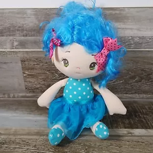 Aurora World süße Locken blaues Haar oliva 10" blaues Tuch Puppe Claire's exklusiv - Bild 1 von 12