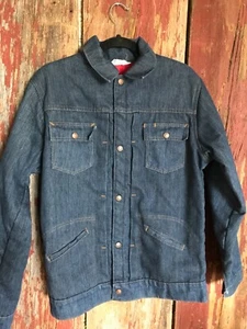 Vtg. 70s 80s blue denim quilt lined snap chore jacket JCPenney Workwear.....h7 - Picture 1 of 5