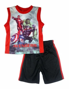 Marvel Avengers Toddler Boys Tank Top 2pc Short Set Size 2T 3T 4T - Picture 1 of 1