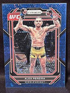 2023 Prizm UFC Under Card Base Blue Disco Vertical #111 Alex Pereira /25