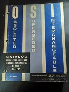 1963 Mercury O.S.I. Obsoleted, Superseded, Interchangeable Catalog - Picture 1 of 1