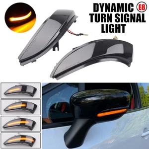 Pair LED Dynamic Side Mirror Left+Right Light Fit For 2013-2016 Renault Clio IV - Picture 1 of 17