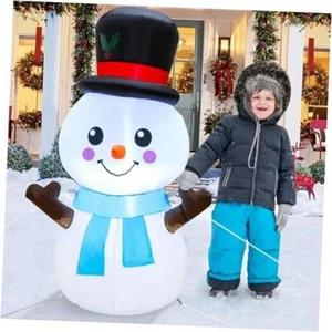 4ft Christmas Inflatables Snowman Outdoor Decorations Snowman, Christmas Blow - Picture 1 of 7
