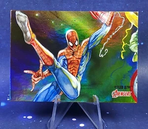 Spider Man SP 2022 Fleer Ultra 3x3 Holofoil Puzzle Marvel Avengers Upper Deck - Picture 1 of 13
