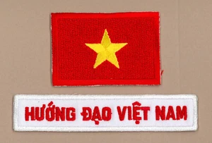 SCOUTS OF VIETNAM - National Flag Emblem & Scout National Strip Patch SET - Imagen 1 de 2