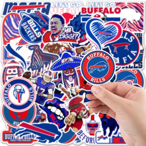 50pcs Bills Buffalo Stickers Suitcase Laptop Water Bottle Waterproof Stickers Cover