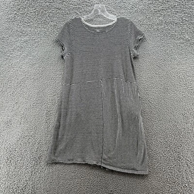 Eileen Fisher Dress Women M Black White Stripe Linen Knit Relaxed Lagenlook - Image 1 of 4