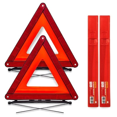 GADLANE 2 x Warning Triangle Reflective Road Emergency Breakdown Safety Hazard