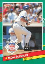 Mike Scioscia 1991 Donruss #436 Los Angeles Dodgers