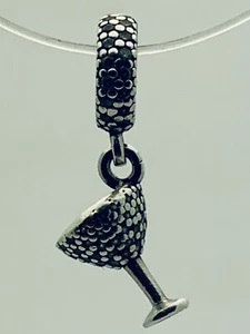 Pandora .925 Sterling Silver Night Out Dangle Charm Clear CZ - FREE SHIPPING  - Picture 1 of 9