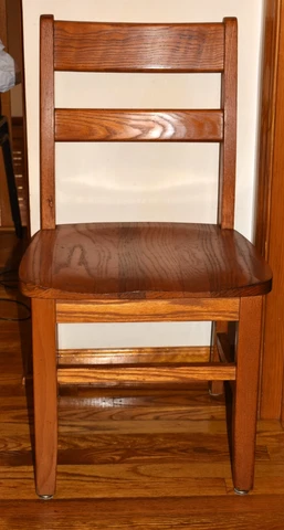 Solid Oak Wood Desk Chair Southern Desk Co. Hickory Inc. 32" from 1940s Antique Cover