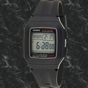Casio F-201WA-1A Digital Watch 10 Year Battery Illuminator 4 Alarms Resin New - Picture 1 of 8