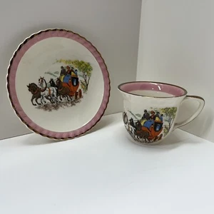 Circa. 1940’s Gray’s Pottery Teacup & Saucer Gold Trim England Johnson Brothers - Picture 1 of 14