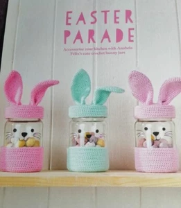 Easter Bunny Sweet Treat Jars Crochet Pattern (307) - Picture 1 of 5