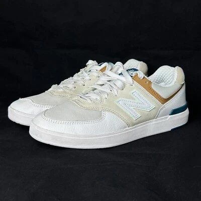 Новый баланс суда 574 зеленый желтовато-коричневый белый моды обуви кроссовок - M6/W7.5 - Изображение 1 из 4