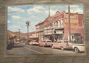 VINTAGE POST CARD STREET SCENE VIRGINIA CITY NEVADA - Picture 1 of 2