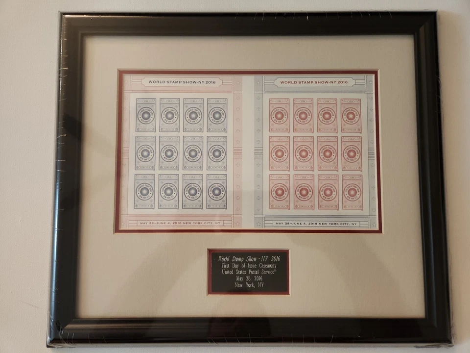Framed Stamps USPS Forever Stamps Word Stamp Show NY 2016 First Day of Issue - Image 1 of 4
