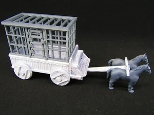 Coche de esclavos con paisaje de terreno de dispersión celular impreso en 3D mini modelo en miniatura - Imagen 1 de 4