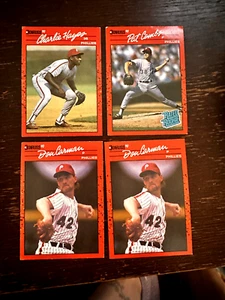 1990 Donruss Phillies 4 Card Lot (Duplicate 604, 548, 44) - Picture 1 of 2