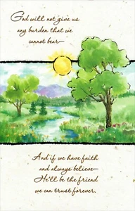 Tarjeta religiosa GET WELL SOON, Have Faith Believe by Gallant Greetings + Sobre - Imagen 1 de 4