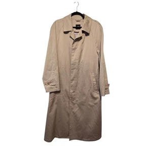 Sanyo New York NWOT Mens Trench Coat 38R Tan Classic Quiet Luxury Old Money NEW - Picture 1 of 24