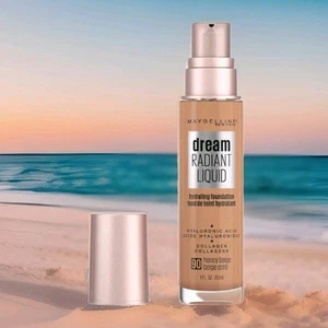 2 X - NEW Maybelline Dream Radiant Liquid Hydrating Foundation - Honey Beige 90 - Picture 1 of 4