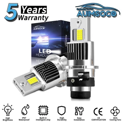 For Mercedes-Benz E320 1996-06 Sedan 4-Door 3.2L LED Headlight HID Replace Bulbs - Image 1 of 4