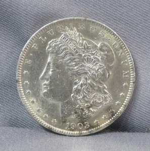 1903 Morgan Silver Dollar Coin $1 Nice Shine! - Picture 1 of 10