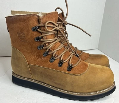 Stivali impermeabili invernali Royal Canadian Armstrong da uomo 12 foderati in shearling marrone - Immagine 1 di 4