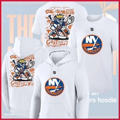 GILDAN HOT NEW - Goat USA x New York Islanders Both Side Hoodie Tee S-5XL For Fans
