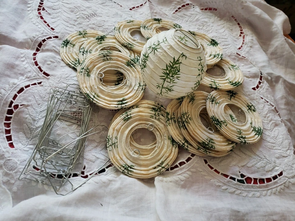 Vtg Asian Paper Lanterns, Group Of 18,  3.75 " Diameter - Image 1 of 4