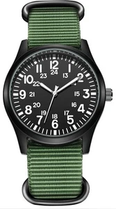 Gosasa Unisex Military Watches Sport Textile Nylon Strap Stylish Men R-Green  - Picture 1 of 9