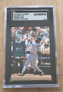 1995 Seattle Mariners Baseball Schedule Ken Griffey Jr. SGC Authentic Carquest. - Picture 1 of 2