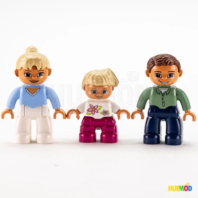 LEGO Duplo Figure Dad Mom Children Girls Mother Father People Family Minifigures - Image 1 of 3