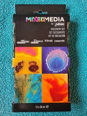 Pebeo, Mixed Media Discovery Set, Fantasy Moon/Prisme/Vitrail/Ceramic, 12 x 20ml - Image 1 of 4