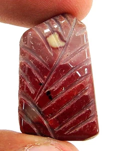 25.65 Ct Natural Maroon Mookaite Loose Gem Stone Carved Cab Wire Wrap - 24312 - Photo 1/2