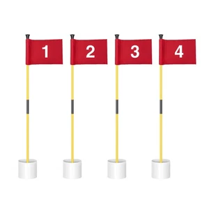 Miniature Golf Flagstick, Practice Putting Green Flags for Yard, Golf Pin Fla... - Picture 1 of 9