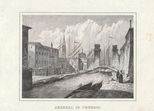 c1850 Arsenal Venedig * Arsenale di Venezia * Italien Italia Stahlstich-Ansicht - Picture 1 of 1