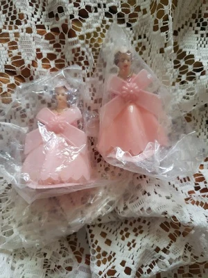 Nuevo de Colección Damas de honor, Novias Pasteles Toppers, Vestidos Rosa, Juego de Dos  Foto 1 de 4
