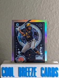 2023-24 Topps Bowman Chrome Jackson Chourio Bowman AI Refractor - Bild 1 von 3