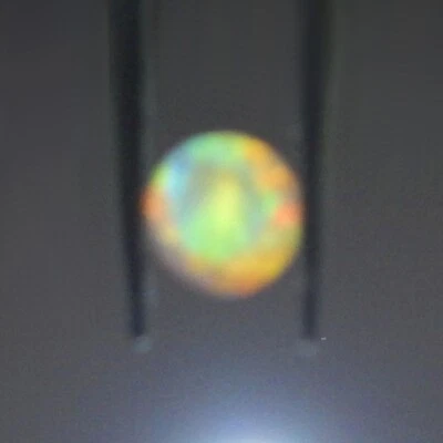 罕见 1.2 克拉 VVS 橙色珍贵 Contra Luz 火蛋白石天然开采未加热圆形 — 第 1/4 张图片