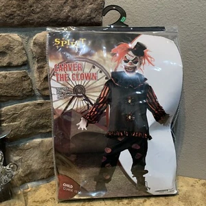 Carver The (scary) Clown Costume Spirit 5 Pc Halloween Youth/Child LRG 12-14 New - Picture 1 of 7