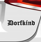 Aufkleber Dorfkind Logo 28 cm Auto Motorrad Mbel Laptops VAN Bus Boot Emblem