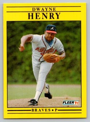 1991 Fleer # 692 - Dwayne Henry - Atlanta Braves - Image 1 of 2