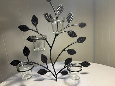 Pottery Barn Iron Leaf Candle Holder Wall Mount Decoration  - Image 1 of 3