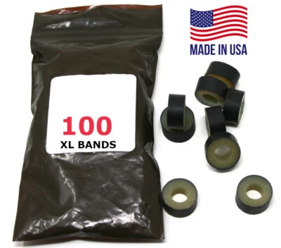 XL Bull Rings Bands 100 Count Castrate Cattle Bulls Sheep Goats Xtra Large Size