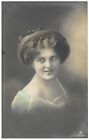 Young Woman with Jewelled Headband tinted real photo unused c1920 - Carlton